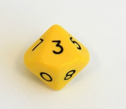 Desetistěnná hrací kostka 1ks - jednotky (0-9)