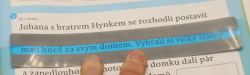 Čtecí okénko pro řádek - modré okénko