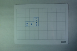 Mazací tabulka se čtverečkovou sítí, 1ks + stíratelný popisovač 1ks