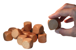 Hrací kostky dřevěné 30mm 15ks prázdné