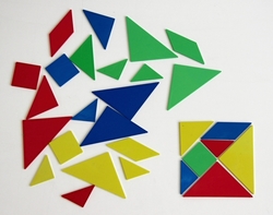 Tangramy 4ks (28 dílků) z recyklovaného materiálu
