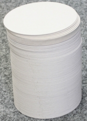 Karty bílé kartonové kulaté pr. 105mm, 100ks