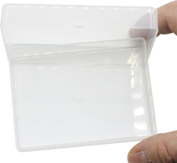 Plastová průhledná krabička - karetní formát širší