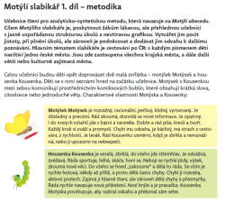 Metodika - Motýlí slabikář 1