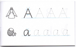 Tahák s písmenky a obrázky ABECEDA Comenia Script - pro leváky - předobjednávka
