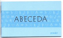 Tahák s písmenky a obrázky ABECEDA (praváci) Comenia Script