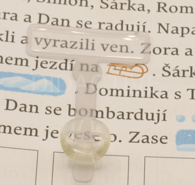 Čtecí okénko na prst
