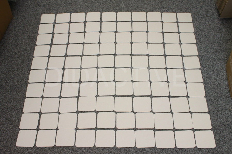 Karty bílé čtvercové 93x93mm, 100ks
