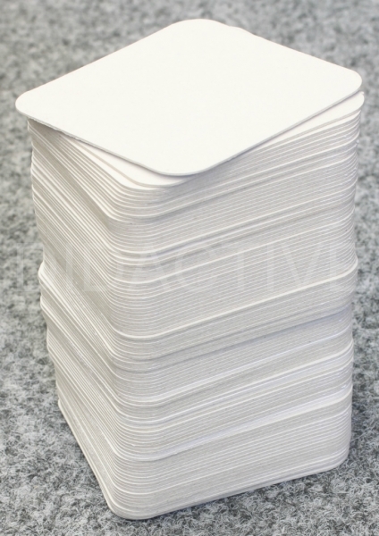 Karty kartonové bílé čtvercové 93x93mm, 100ks