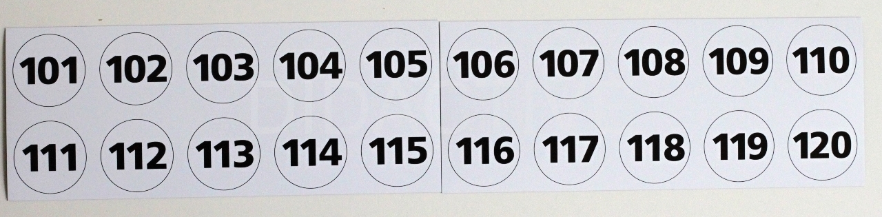 Stovková tabulka magnetická - doplněk 101-120